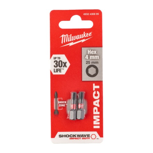 Bit udarowy HEX 4x25mm Shockwave Milwaukee -zdjęcie numer 1