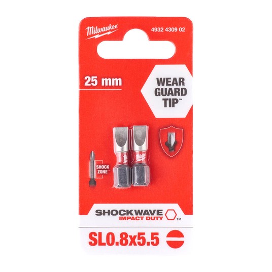 Bit udarowy płaski SL 0,8x5,5 Shockwave Milwaukee -zdjęcie numer 1