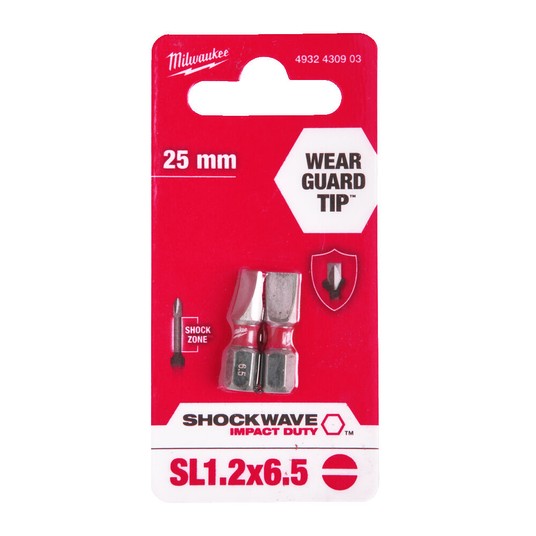 Bit udarowy płaski SL 1,2x6,5 Shockwave Milwaukee -zdjęcie numer 1