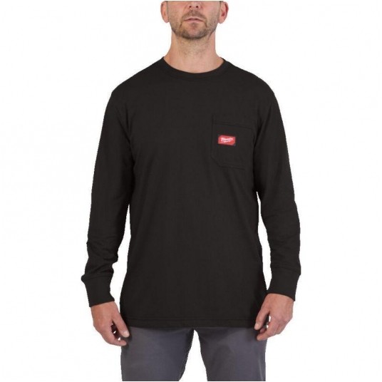 T-shirt z długim rękawem XL czarny -zdjęcie numer 1