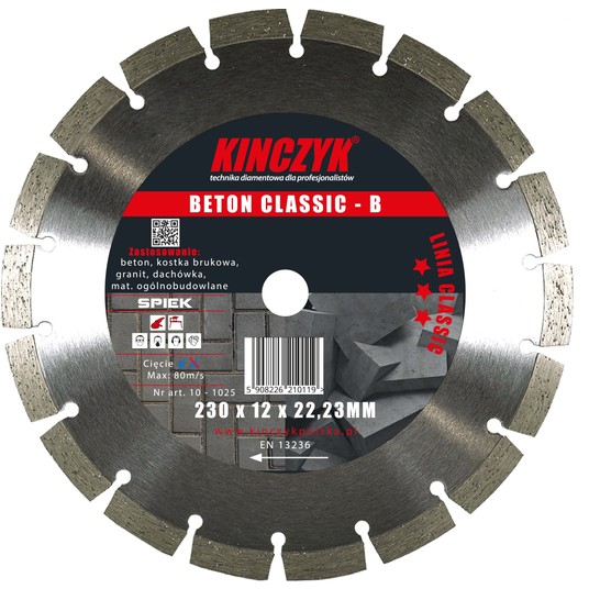 Tarcza BETON CLASSIC-B 125x12x22,23 -zdjęcie numer 1