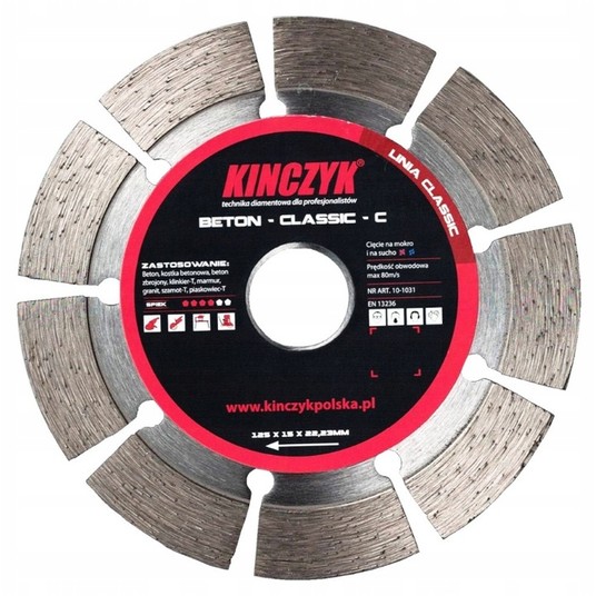 Tarcza beton CLASSIC-C 125x15x22,23 -zdjęcie numer 1