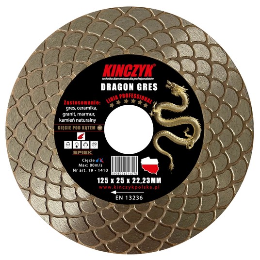 Tarcza DRAGON-GRES 125x2,5x22,23 -zdjęcie numer 1