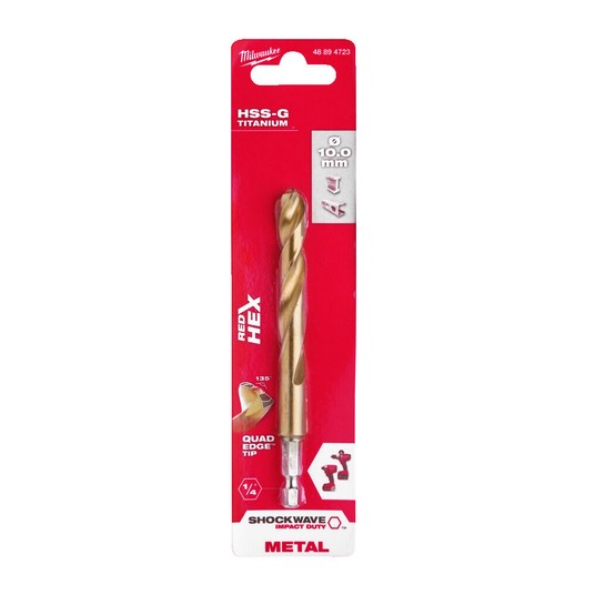 Wiertło do metalu 10,0mm Shockwave HSS-G TIN -zdjęcie numer 1