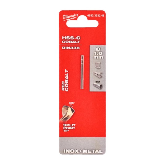 Wiertło do metalu HSS-G Cobalt 1,0mm Milwaukee -zdjęcie numer 1