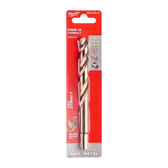 Wiertło do metalu HSS-G Cobalt 12,0mm Milwaukee -zdjęcie numer 1