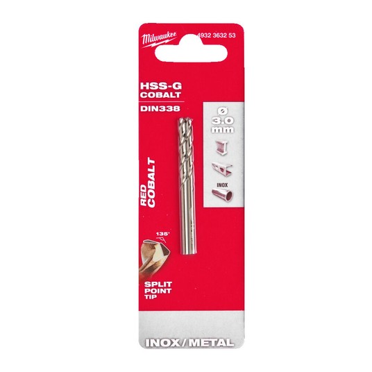 Wiertło do metalu HSS-G Cobalt 3,0mm Milwaukee -zdjęcie numer 1