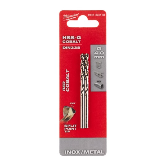 Wiertło do metalu HSS-G Cobalt 4,0mm Milwaukee -zdjęcie numer 1