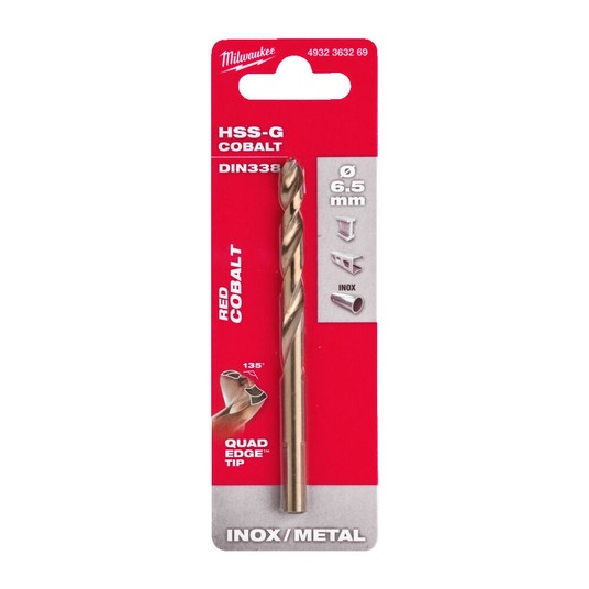 Wiertło do metalu HSS-G Cobalt 6,5mm Milwaukee -zdjęcie numer 1