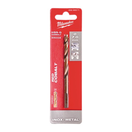 Wiertło do metalu HSS-G Cobalt 7,0mm Milwaukee -zdjęcie numer 2