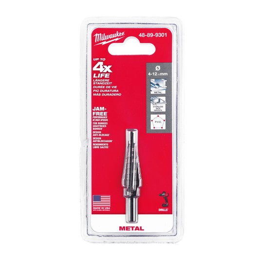Wiertło stopniowe 4-12/1mm 48899301 -zdjęcie numer 1