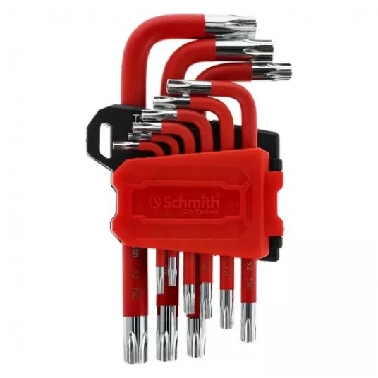 Zestaw kluczy Tamper Torx S2 RED 9 szt krótkie -zdjęcie numer 1