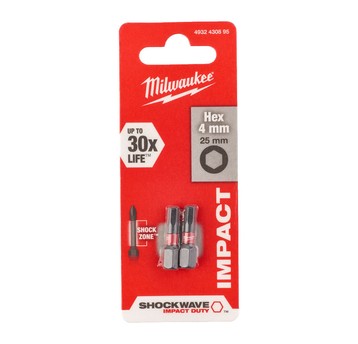 Bit udarowy HEX 4x25mm Shockwave Milwaukee