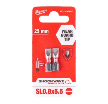 Bit udarowy płaski SL 0,8x5,5 Shockwave Milwaukee