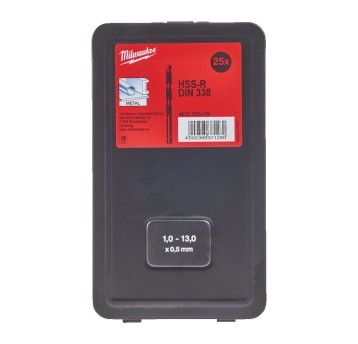 Kaseta wierteł HSS-R 1-13mm 25szt