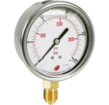 Manometr glicerynowy radialny M12X1,5 M63 0-100BAR