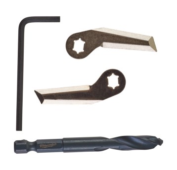 Noże i wiertło pilotujące do otwornicy nastawnej