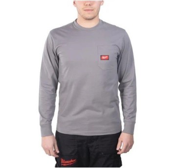 T-shirt z długim rękawem szary S