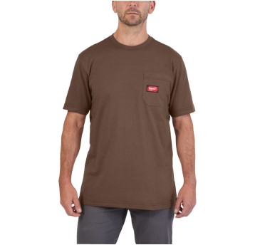 T-shirt z krótkim rękawem brązowy M