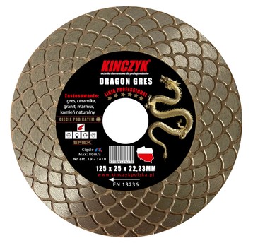 Tarcza DRAGON-GRES 125x2,5x22,23