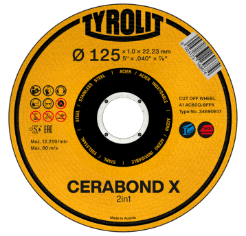 Tarcza F125x1 CERABOND-X (opk.=25szt.)