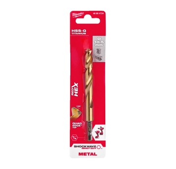 Wiertło do metalu 10,5mm Shockwave HSS-G TIN