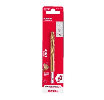 Wiertło do metalu 9,5mm Shockwave HSS-G TIN