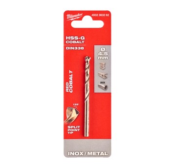 Wiertło do metalu HSS-G Cobalt 4,5mm Milwaukee