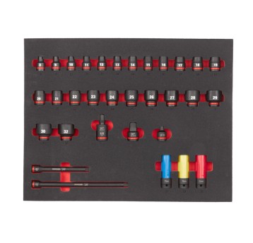 Wkładaka krótkie nasadki udarowe 1/2" 32szt