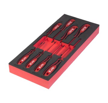 Wkładka piankowa z wkrętakami VDE 8szt