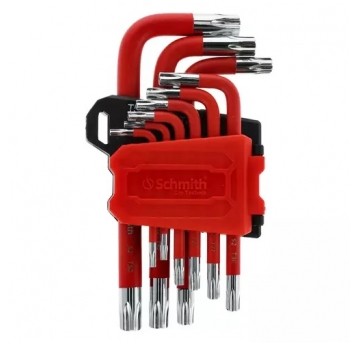 Zestaw kluczy Tamper Torx S2 RED 9 szt krótkie