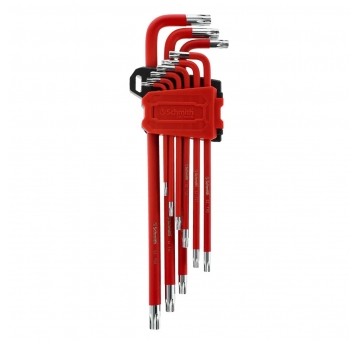 Zestaw kluczy Tamper Torx S2 RED 9szt b.długie