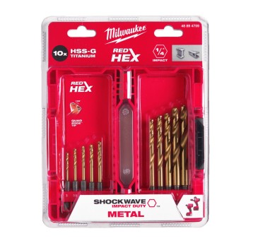 Zestaw wierteł SHW HSS-G TIN 10szt